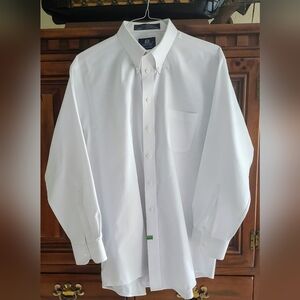 Men's 17.5 / 35 Long Sleeve Buttondown Classic White Shirt